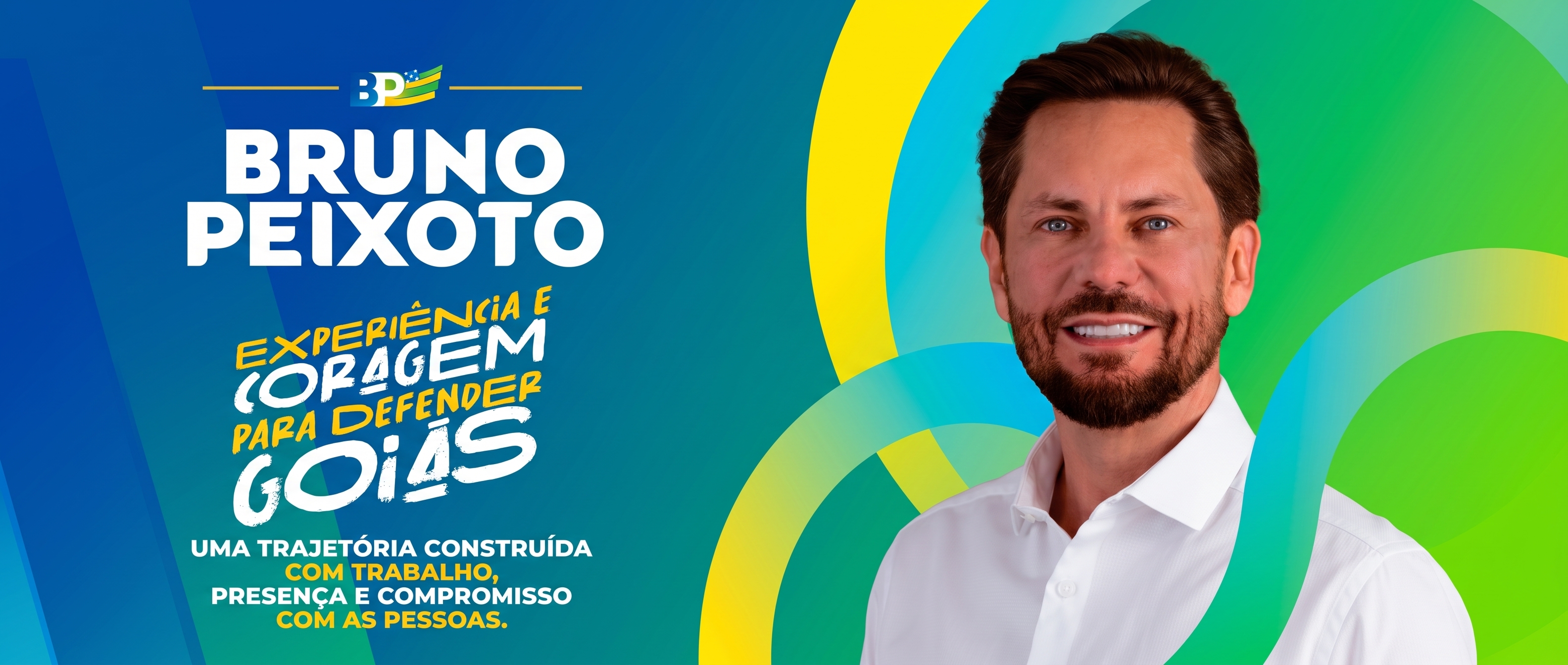 Bruno Peixoto — Experiência e coragem para defender Goiás. Uma trajetória construída com trabalho, presença e compromisso com as pessoas.